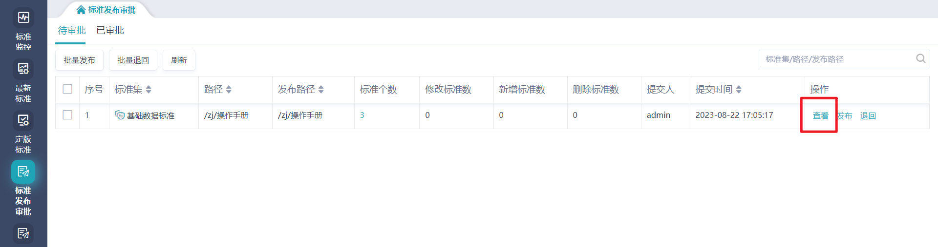 标准发布和审批@